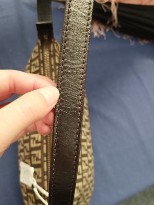 Lot 2114 - Fendi Brown Monogram Canvas Shoulder Bag with...