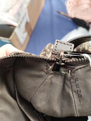 Lot 2114 - Fendi Brown Monogram Canvas Shoulder Bag with...