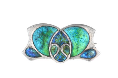 Lot 2023 - An Art Nouveau Silver and Enamel Brooch, by...