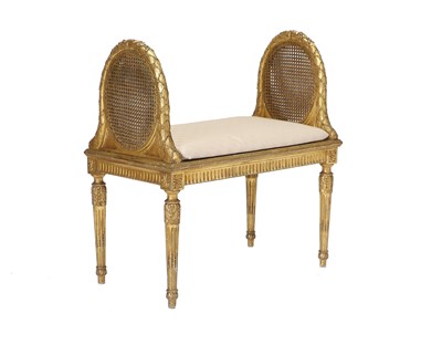 Lot 787 - A Carved Giltwood and Gesso Dressing Stool,...