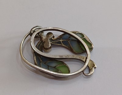 Lot 2006 - An Art Nouveau Plique-à-Jour Enamel and Pearl...