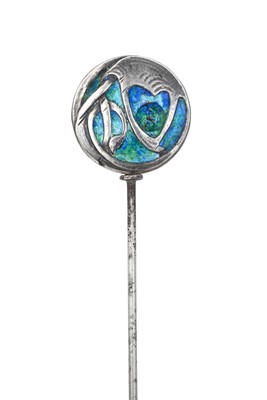 Lot 2013 - An Art Nouveau Enamel Brooch, designed by...