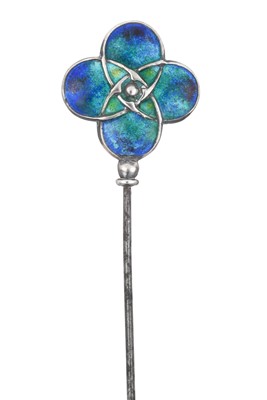 Lot 2011 - An Art Nouveau Enamel Hat Pin, attributed to...