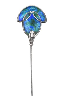 Lot 2012 - An Art Nouveau Enamel Hat Pin, attributed to...