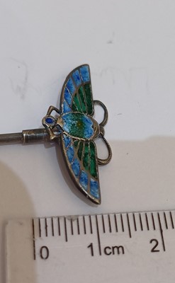 Lot 2010 - An Art Nouveau Enamel Hat Pin, by Charles...