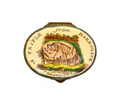 Lot 406 - A Staffordshire Enamel Patch Box, late 18th...