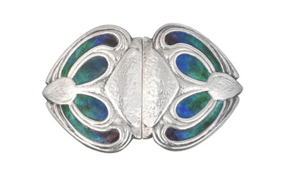 Lot 2022 - A Silver Arts & Crafts Enamel Belt Buckle,...