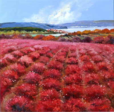 Lot 1075 - Miguel Torres (b.1948) Spanish "Pink Fields...