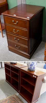 Lot 1350 - Reproduction Mahogany Office Furniture, to...