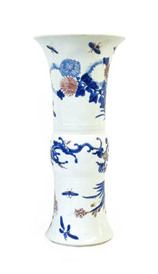 Lot 145 - A Chinese Porcelain Gu-Shaped Vase, Kangxi,...