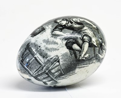 Lot 76 - A Pottery Darning Egg, 19th century, North...