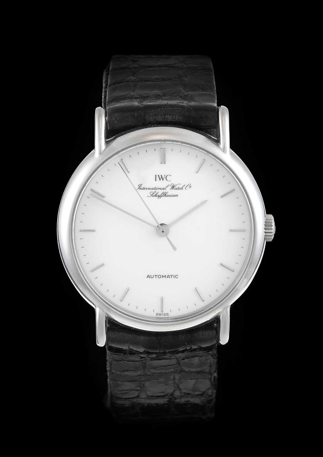 Lot 2189 - IWC: A Stainless Steel Automatic Centre...