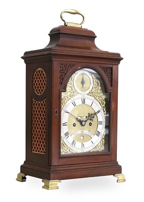 Lot 286 - A Mahogany Striking Table Clock, signed J...