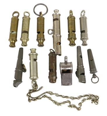 Lot 129 - Eight Various Police Whistles, including The...