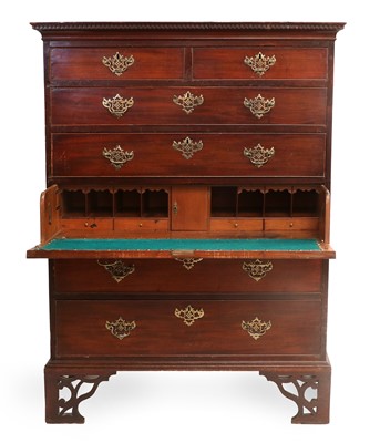 Lot 743 - A George III Irish Mahogany Secretaire Chest,...