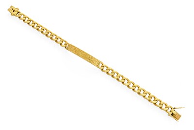 Lot 489 - An 18 Carat Gold Identity Bracelet, of...