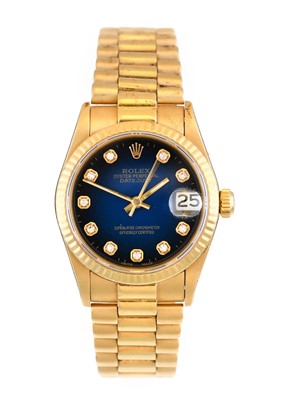 Lot 2139 - Rolex: A Lady's 18 Carat Gold Automatic...