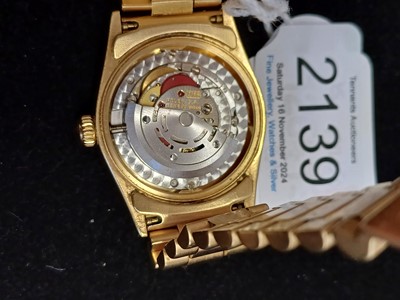 Lot 2139 - Rolex: A Lady's 18 Carat Gold Automatic...