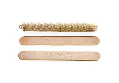 Lot 514 - A Pair of 9 Carat Gold Collar Stiffeners,...