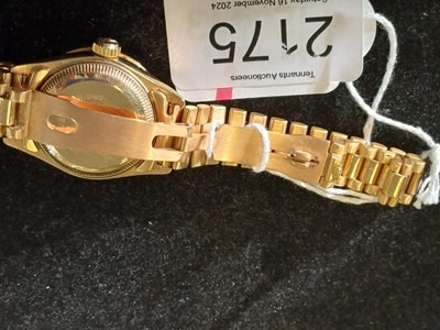 Lot 2175 - Rolex: A Lady's 18 Carat Gold Automatic...