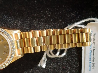 Lot 2175 - Rolex: A Lady's 18 Carat Gold Automatic...