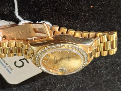 Lot 2175 - Rolex: A Lady's 18 Carat Gold Automatic...