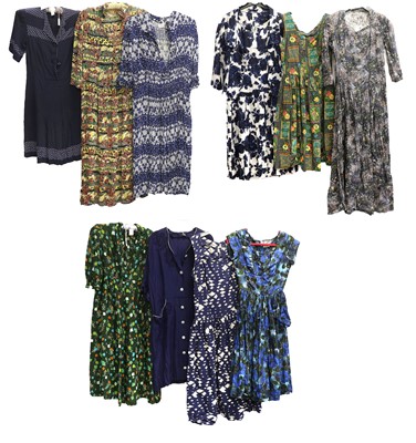 Lot 2187 - Circa 1950s Mainly Blue and Green Dresses,...