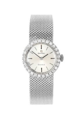 Lot 2169 - Omega: A Lady's 18 Carat White Gold Diamond...