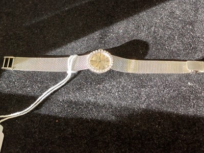 Lot 2169 - Omega: A Lady's 18 Carat White Gold Diamond...