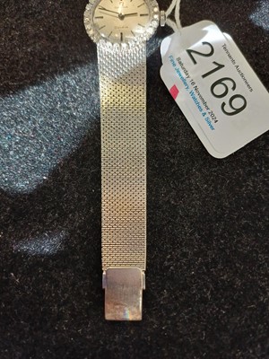 Lot 2169 - Omega: A Lady's 18 Carat White Gold Diamond...