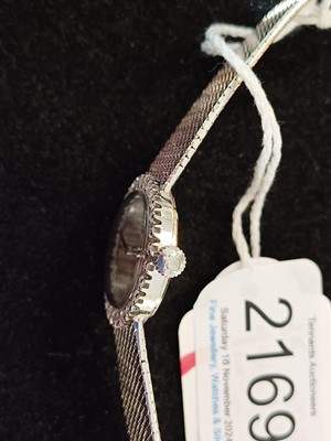 Lot 2169 - Omega: A Lady's 18 Carat White Gold Diamond...