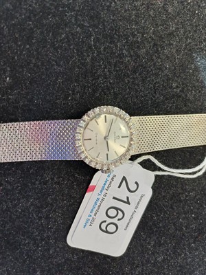 Lot 2169 - Omega: A Lady's 18 Carat White Gold Diamond...