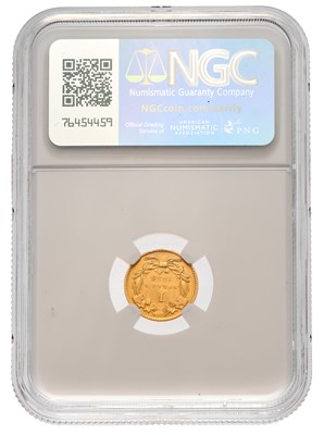 Lot 252 - USA, Dollar 1856, slanted 5, (KM#86); slabbed...