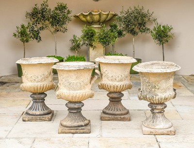 Lot 451 - A Set of Four 19th Century Terracotta Campana...