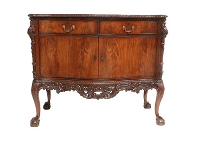 Lot 344 - A George III Carved Mahogany Chippendale-Style...