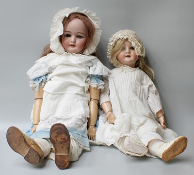 Lot 1095 - Halbig S&H Large Bisque Socket Head Doll,...