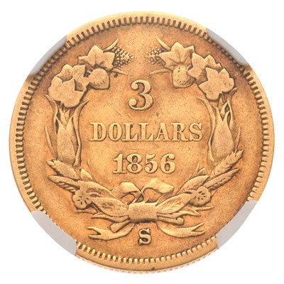 Lot 251 - USA, Three Dollars 1856S, San Francisco mint...