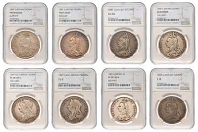 Lot 47 - Assorted UK Silver Crowns, all slabbed and...