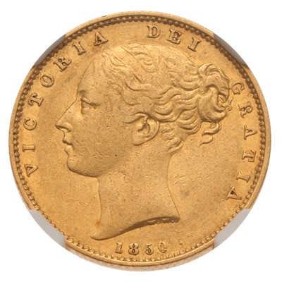 Lot 157 - Victoria, Sovereign 1850 (Marsh 33, S.3852C)...