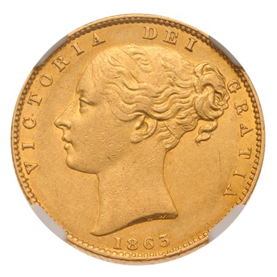 Lot 159 - Victoria, Sovereign 1863, no die number (Marsh...