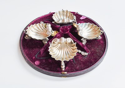Lot 6 - A Cased Set of Four Victorian Silver...