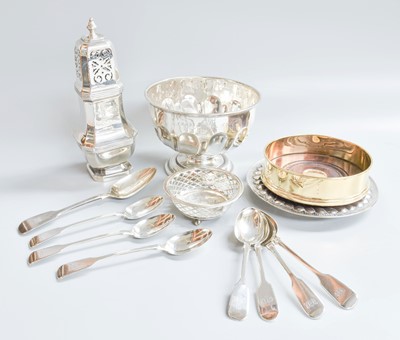 Lot 33 - A Collection of Assorted Silver, including a...