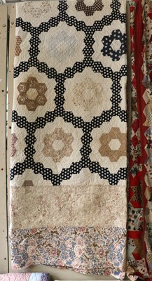 Lot 1102 - 19th Century Patchwork Quilt, comprising...