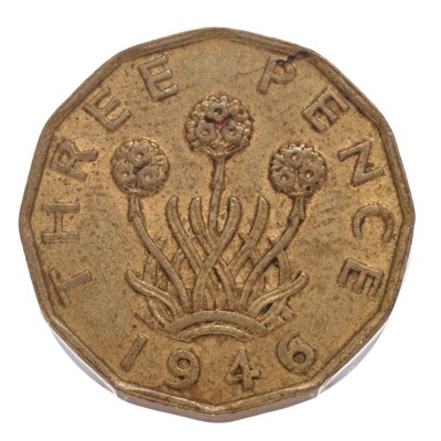 Lot 91 - George VI, Threepence 1946 (S.4112) slabbed by...