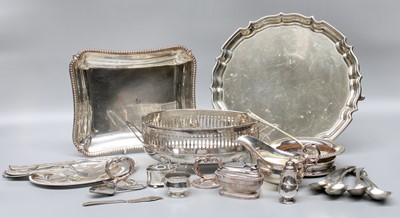 Lot 383 - Silver Plate to Include, shell, fiddle and...