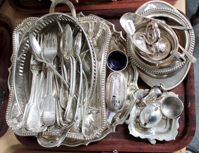 Lot 383 - Silver Plate to Include, shell, fiddle and...