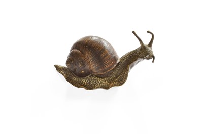 Lot 275 - A Bergmann Cold-Painted Bronze Snail, circa...