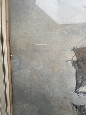 Lot 1011 - Ernest Dade (1864-1934) Tall-masted ship and...
