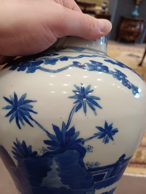 Lot 594 - A Pair of Chinese Porcelain Jars, in Kangxi...