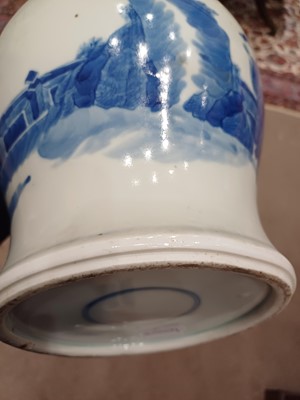 Lot 594 - A Pair of Chinese Porcelain Jars, in Kangxi...